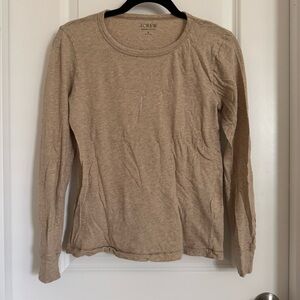 J. Crew Tan Vintage Cotton Long Sleeve Tee, S